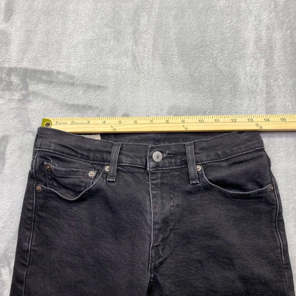 Levi Strauss Premium Mens Black Wash Slim Fit Jeans Sz 29 Fits 26